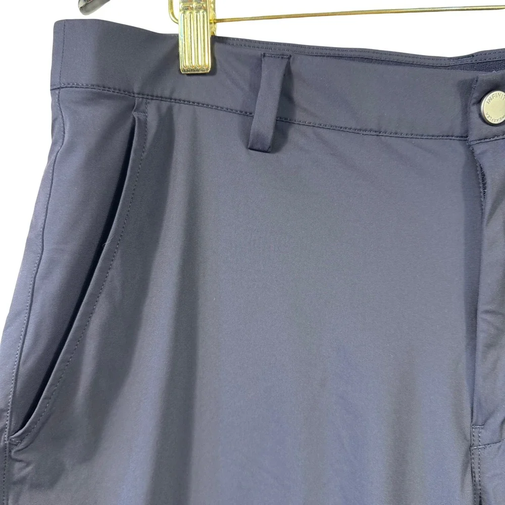 Infinity Linearflex Mens Navy Blue Performance Golf Shorts Stretch Size 34